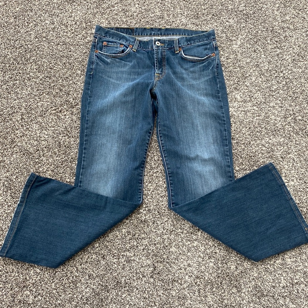 GUC Lucky Brand Flare Leg Dungarees Jeans 10